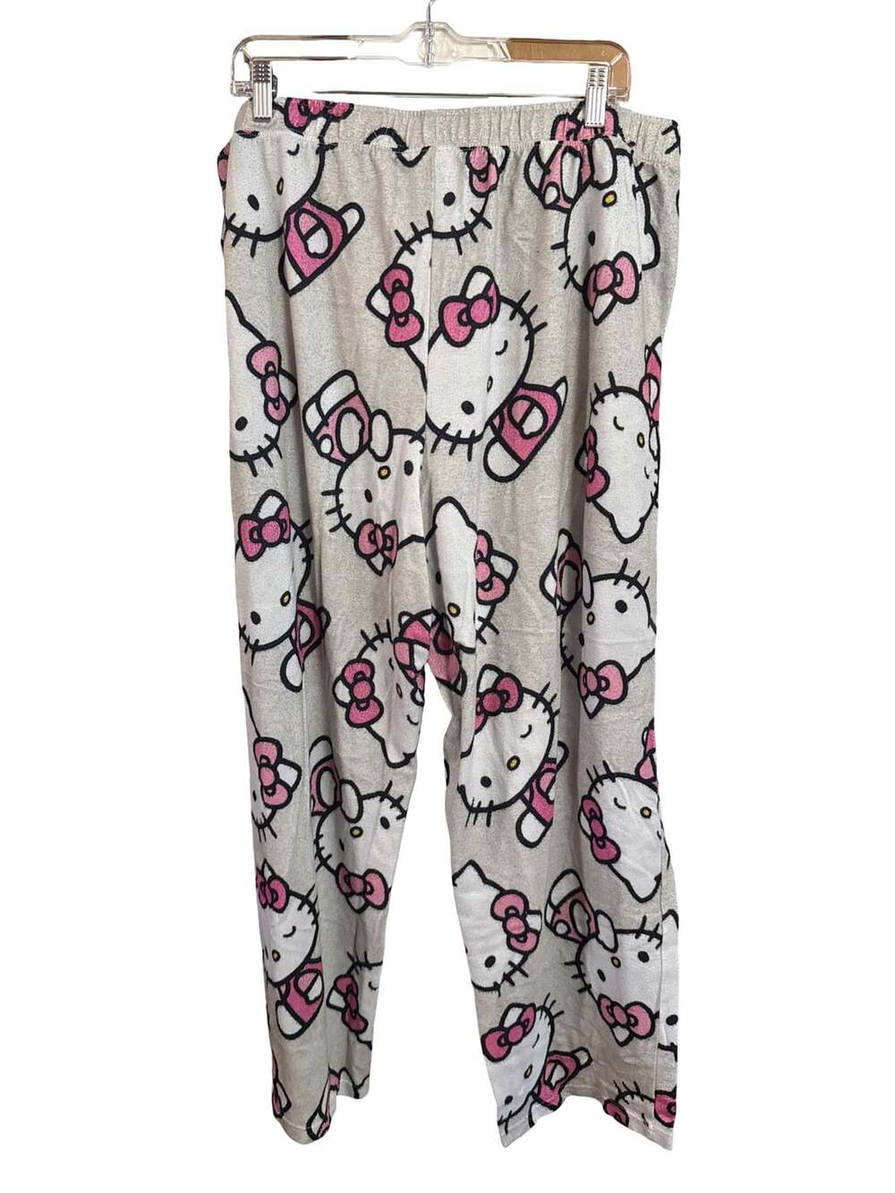 Hello Kitty Lounge Pants Gray Fleece Sleepwear Pajama Pants